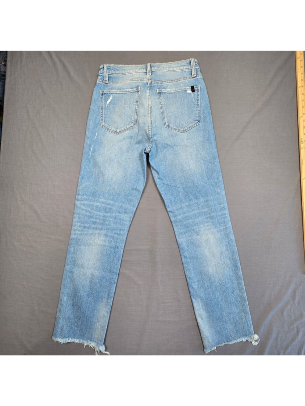 Joes 27 Button Fly High Rise Vintage Straight Jeans The Honor Distressed Raw Hem - Picture 6 of 8